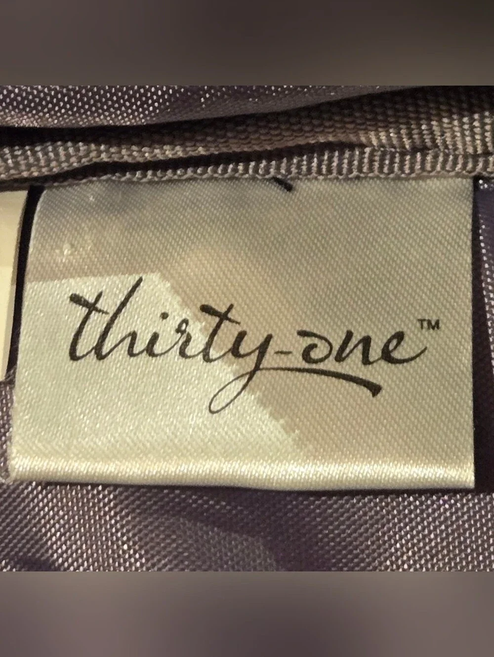 Thirty-one Children's Gray Backpack with Pink Heart Patch